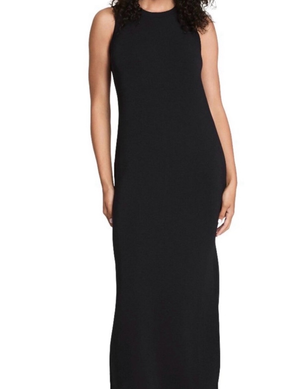 SPANX Air Essentials Black Sleeveless Midi Dress